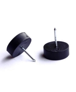 PARACOLPI CON CHIODO - Ø 20 MM. - NERO - 8 PZ.