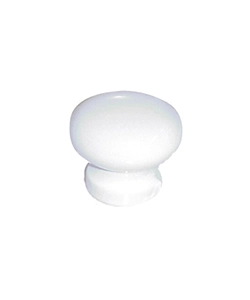 POMOLO IN LEGNO - Ø 30 MM. - BIANCO BRILLANTE
