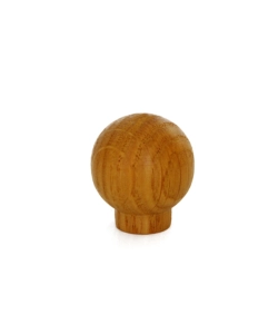 POMOLO IN LEGNO - Ø 30 MM. - ROVERE LUCIDO