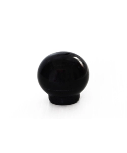 POMOLO IN LEGNO - Ø 22 MM. - NERO BRILLANTE
