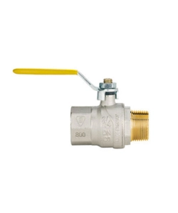 RUBINETTO A SFERA DRITTA PER ARRESTO GAS, MASCHIO - FEMMINA - 1/2"