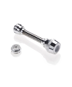 ROMPIGETTO UNIVERSALE BIFLEX IN OTTONE CROMATO, CON ADATTATORE MASCHIO-FEMMINA