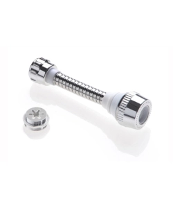 ROMPIGETTO UNIVERSALE BIFLEX IN OTTONE CROMATO, CON ADATTATORE MASCHIO-FEMMINA