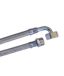 ATTACCHINO FLESSIBILE CON ATTACCO A PIPA MASCHIO - FEMMINA M 1/2" - F 3/4" - 40 CM.