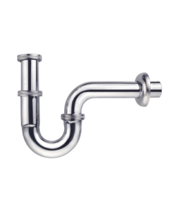 SIFONE A "S" 1 1/4" IN OTTONE CROMATO, PER BAGNO