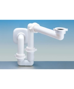 SIFONE "LIRA" PER LAVABO 1 1/4" IN PLASTICA, PER BAGNO