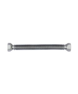 TUBO GIUNTO ACQUA FLESSIBILE ED ESTENSIBILE IN ACCIAIO INOX 100/200MM M/F 1/2"