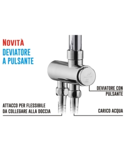 COLONNA DOCCIA "JIRO" CON DEVIATORE A PULSANTE