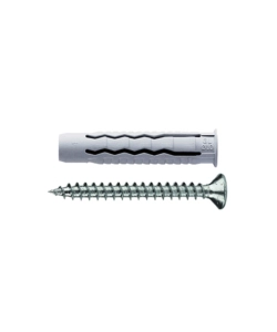 TASSELLI IN NYLON UNIVERSALI A 4 SETTORI Ø 8 X 40 CON VITI TPS 5,0 X 50 - 10 PZ.