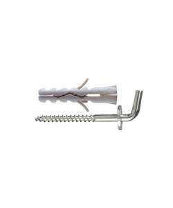 TASSELLI IN NYLON Ø 6 X 30 SENZA COLLARINO CON GANCIO CORTO A VITE 12 PZ.
