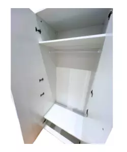 ARMADIO BIANCO A 4 ANTE, 160X52X207 CM