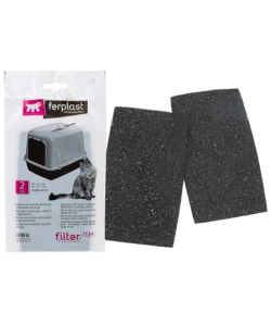 FILTRI CARBONE ATTIVO LETTIERA GATTO FERPLAST "L134" 2 x 15,5X9X0,2 CM