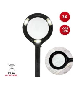 LENTE INGRANDIMENTO A PILA VELAMP CON  12 LED