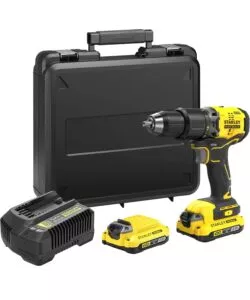 KIT VALIGETTA TRAPANO AVVITATORE A PERCUSSIONE STANLEY FATMAX CARICABATTERIE E 2 BATTERIE 18V 2AH