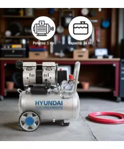 COMPRESSORE ARIA SILENZIATO HYUNDAI 24L 1HP - COD. 65700