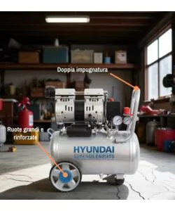 COMPRESSORE ARIA SILENZIATO HYUNDAI 24L 1HP - COD. 65700