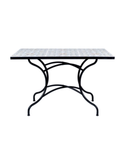 TAVOLO DA ESTERNO EUROGARDEN "MEDITERRANEA" IN FERRO CON TOP PIASTRELLE 120X80X75 CM
