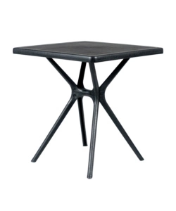 TAVOLO DA ESTERNO "HUGO" IN POLIPROPILENE ANTRACITE 70X70X72 CM
