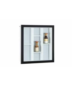 VETRINETTA ESPOSITIVA BIANCA E NERA, 67X13,7X67 CM