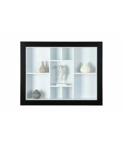 VETRINETTA ESPOSITIVA BIANCA E NERA, 90,5X13,7X70,5 CM
