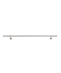 CORRIMANO TONDO IN ACCIAIO INOX AISI 304 SATINATO DA 2 METRI - KIT COMPLETO CON ANCORAGGIO