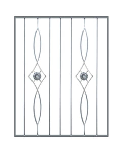 PANNELLO ORNAMENTALE PER RECINZIONE MODULARE IN FERRO ZINCATO - 850xH1012 MM