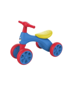BICI PEDAGOGICA PER BAMBINI QUAD CON 4 RUOTE, COLORE BLU