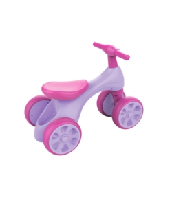 BICI PEDAGOGICA QUAD CON 4 RUOTE, COLORE ROSA