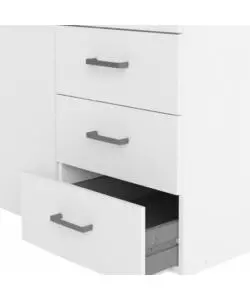 ARMADIO "SPACE" CON 3 ANTE E 3 CASSETTI BIANCO, 115,8X49,5X200,4 CM