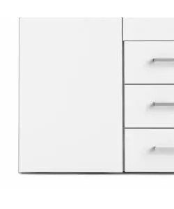 ARMADIO "SPACE" CON 4 ANTE E 3 CASSETTI BIANCO, 154X49,5X200,4 CM