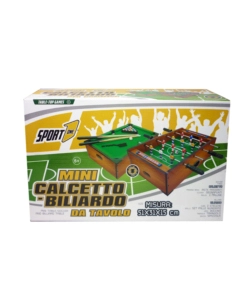 CALCETTO E BILIARDO DA TAVOLO PER BAMBINI 2 IN 1, 51X31X15 CM
