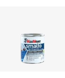 SMALTO ALL'ACQUA ACRIL-POLIURETANICO MAX MEYER "BRILLANTE" COLORE BIANCO, 125 ML