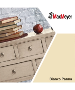 SMALTO ALL'ACQUA ACRIL-POLIURETANICO MAX MEYER "BRILLANTE" COLORE BIANCO PANNA, 125 ML