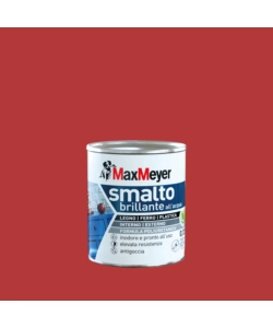 SMALTO ALL'ACQUA ACRIL-POLIURETANICO MAX MEYER "BRILLANTE" COLORE ROSSO CILIEGIA, 125 ML
