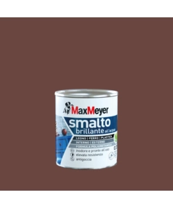 SMALTO ALL'ACQUA ACRIL-POLIURETANICO MAX MEYER "BRILLANTE" COLORE CIOCCOLATO, 125 ML