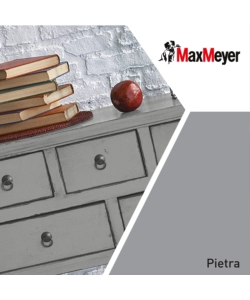 SMALTO ALL'ACQUA ACRIL-POLIURETANICO MAX MEYER "BRILLANTE" COLORE GRIGIO PIETRA, 125 ML