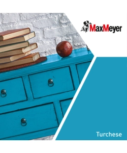 SMALTO ALL'ACQUA ACRIL-POLIURETANICO MAX MEYER "BRILLANTE" COLORE TURCHESE, 125 ML