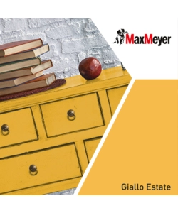 SMALTO ALL'ACQUA ACRIL-POLIURETANICO MAX MEYER "BRILLANTE" COLORE GIALLO ESTATE, 125 ML