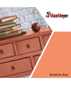 SMALTO ALL'ACQUA ACRIL-POLIURETANICO MAX MEYER "BRILLANTE" COLORE ARANCIONE ACE, 750 ML