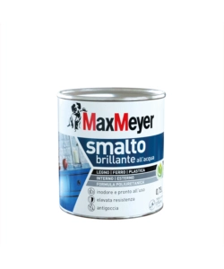 SMALTO ALL'ACQUA ACRIL-POLIURETANICO MAX MEYER "BRILLANTE" COLORE ARANCIONE ACE, 750 ML