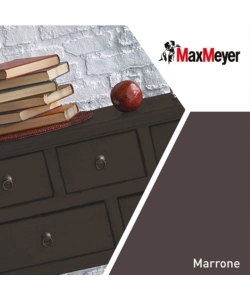 SMALTO ALL'ACQUA ACRIL-POLIURETANICO MAX MEYER "BRILLANTE" COLORE MARRONE, 2 LITRI