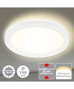 PLAFONIERA LED CON RETROILLUMINAZIONE Ø19 CM, 1400 LM