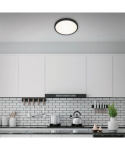 PLAFONIERA LED CON BORDO NERO Ø 29 CM, 12 W