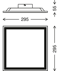 PLAFONIERA LED "KRISTAL" 29,5X29,5, 1300 LM