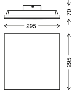 PLAFONIERA LED "FRAMELESS" 29,5X29,5, 12W