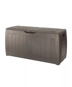 BAULE DA ESTERNO KETER "HOLLYWOOD" IN RESINA MARRONE EFFETTO LEGNO 270 LT 117,5X45X57,3 CM