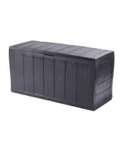 BAULE DA ESTERNO KETER "SHERWOOD" IN RESINA GRAFITE EFFETTO LEGNO 270 LT 117X45X58 CM