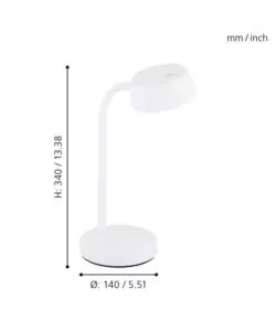 LAMPADA DA TAVOLO LED EGLO "CABALES" BIANCO 3000K