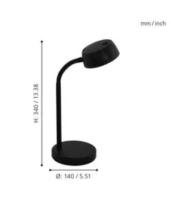 LAMPADA DA TAVOLO LED EGLO "CABALES" NERO 3000K