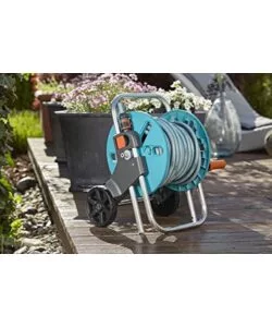 CARRELLO AVVOLGITUBO MANUALE GARDENA "CLEVERROLL S" IN ABS 36X44X47/75 CM + TUBO 20 MT